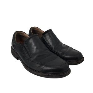 ECCO Men's Cushioned Slip On Loafers Black Leather Shoes Size 12 US Comfort